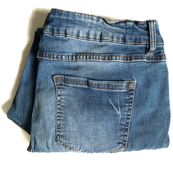 MyStyle Ladies Distressed Blue Skinny Jeans - Picture 3 of 8